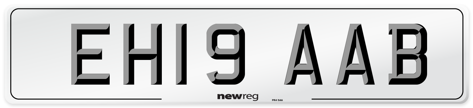 EH19 AAB Number Plate from New Reg